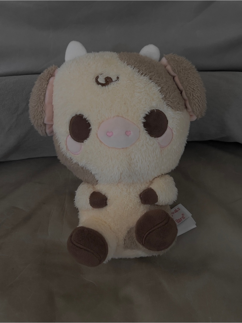 Cute Cuddle Barn Stuffed Toy - Cream and Brown